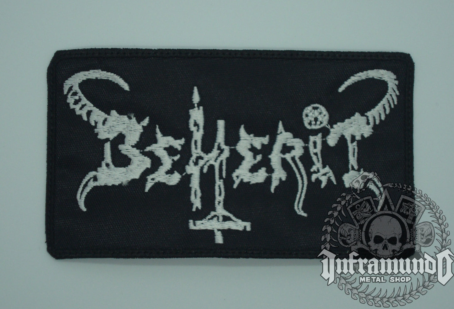 Beherit White Logo Embroidered (Patch)